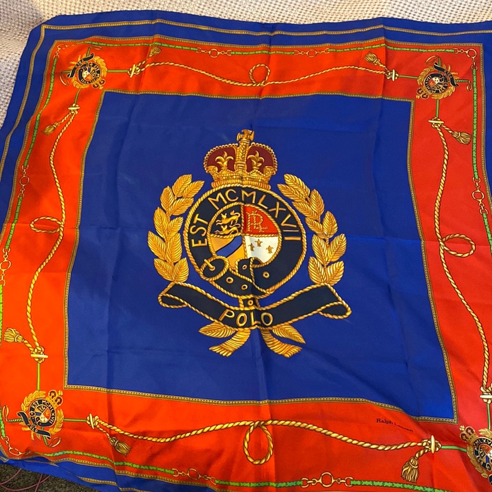 Polo Ralph Lauren Equestrian Scarf 100% silk scarf